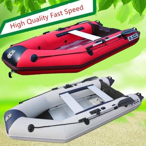 4 Person 2.7 M Inflatable Assault Boat PVC Speed Kayak Dinghy Canoe With Aluminum Alloy Bottom For Fishing Water Sport Surfing