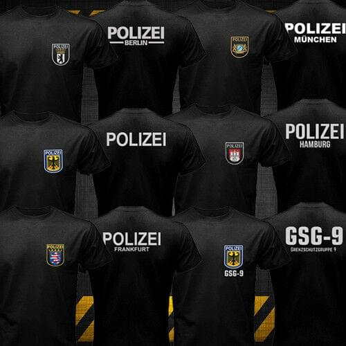 New Germany Cities Berlin Special Polices Force Bundespolizei GSG-9 Men T-shirt SHORT Casual O-Neck men clothing