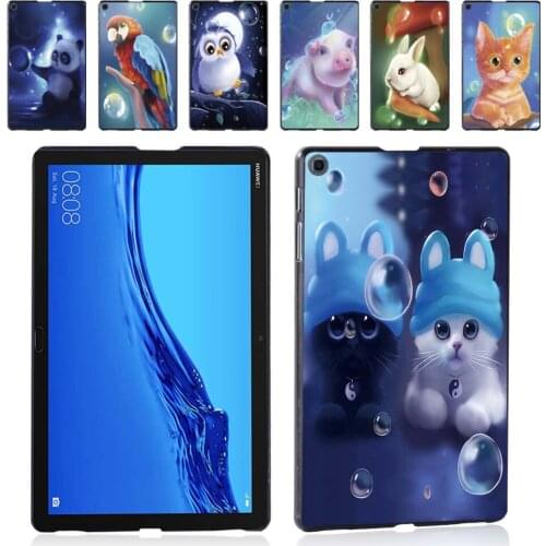 Tablet for Huawei MediaPad M5 Lite 10.1"/MediaPad M5 10.8" Cute Animal Pattern Plastic Back Shell + Stylus