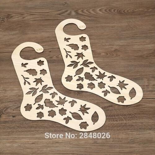 Custom 2pcs wooden laser cut Autumn Sock Blockers 5 sizes,Socks forms,Handmade socks blockers,Hand knit socks Knitting gift idea