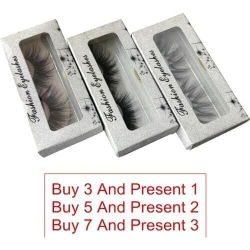 25mm Mink Eyelashes 3 Pairs Real 3D Mink Lashes Fluffy Thick Lash HandMade Full Strip Eyelash Dramatic 25mm Long Lashes