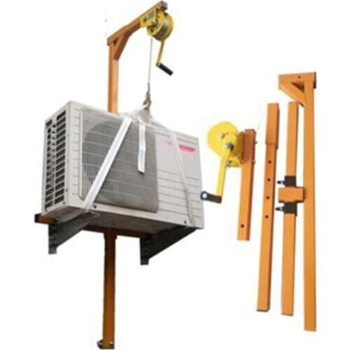 Manual Stainless steel, outside installation lifting tool, crane, folding, self-locking manual winch assembly air conditioner
