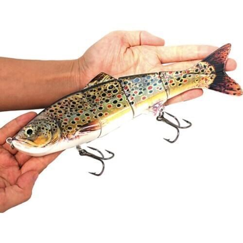 SEAYOU 4 Sections Jointed Lures Swimbait Fishing Lures 255mm 146g Wobbler Vibration Bait Swimbait Fishing Equipment