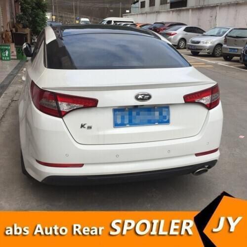 For KIA Optima Spoiler 2011-2013 Optima spoiler with light High Quality ABS Material Car Rear Wing Primer Color Rear Spoiler