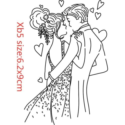 Wedding hug Transparent Clear pattern Stamps for DIY Scrapbooking/Card Making/Kids Christmas Fun Decoration Suppliestampons