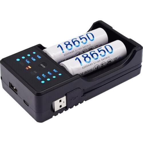 PALO USB Intelligent Charger for 1.2V Ni-Mh AA AAA battery 18650 26650 14500 3.7V Li-ion Rechargeable battery Power Bank charge