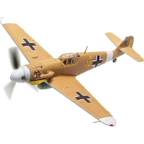 1/72 Alloy Casting Fighter Model Messerschmidt Bf109G-2 WWII Luftwaffe'Yellow 14', Marseille, Star Of Africa,military Collection