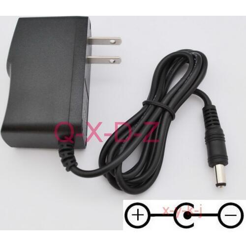 1PCS High quality AC/DC 9V 1A Switching Power Supply adapter Reverse Polarity Negative Inside US plug 5.5mm x 2.1mm-2.5mm