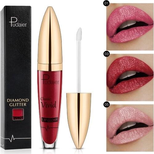 18 Color Diamond Shiny Lip Gloss Longlasting Shinning Bling Matte Silky Waterproof Nonstick Cup Sexy Lip Maquillaje Cream TSLM1