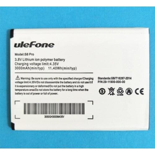 AZK Ulefone S8 Pro Phone Batteries