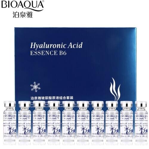 BIOAQUA 10pcs Serum Moisturizing Hyaluronic Acid Vitamins Facial moisturizing Anti Wrinkle Aging Collagen Skin Care Essence