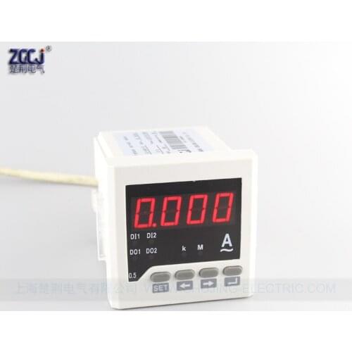 72x72x80mm AC 0-30A digital ampere panel meter with current transformer digital ampere meter 30A current instrument LED display