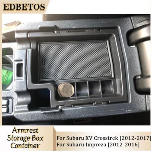 For Subaru Xv Crosstrek 2012-2017 Accessories Armrest Storage Box Container For Subaru Crosstrek Center Conosle Organizer Tray