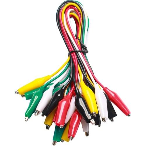 5ps pince crocodile Alligator Clips Electrical DIY Test Leads Alligator Double-ended Crocodile Clips Roach Clip Test Jumper Wire