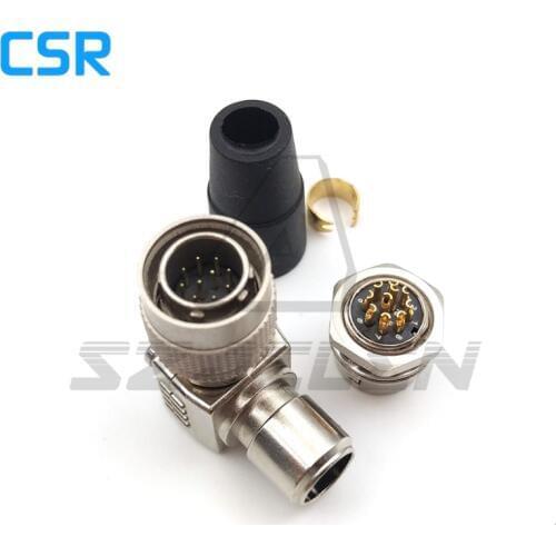 Hirose Connector Right angle 12 pin ,HR10A-10P-12p/HR10A-10r-12s, Industrial camera power ,m12 panel mounting plug socket