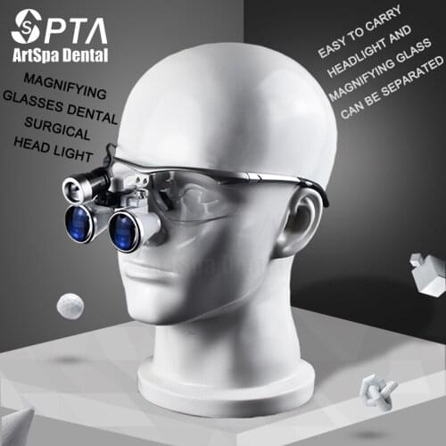 Surgical Head light and Loupes Magnifying Glasses Dental Packed Aluminium Box Set Medical Tools Dentist Lightings Dentistry