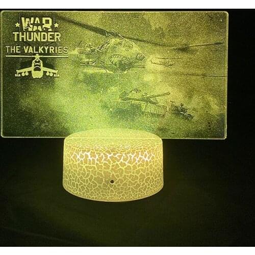 Game LED Picture Lamp 3D Night Light Smart Phone Control War Thunder for Child Holiday Gift Colorful Contemporary Fans
