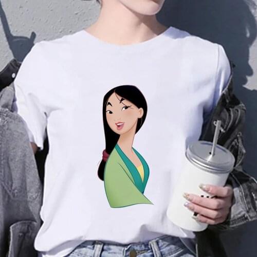 Youth Mulan Graphic WomenT-shirt Modern Princess Tshirt Modern Casual Short Sleeve High Quality Cartoon Disney Brand Tshit