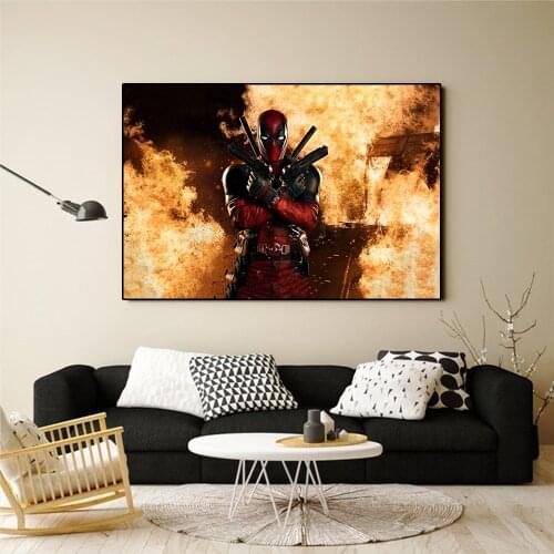 Funny Superhero Deadpool Movie Poster Wall Art Canvas Print Painting Family Living Room Wall Decoration Cuadros
