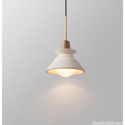 Nordic Cement LED Pendant Lights Modern Restaurant Kitchen Cafe Bar Hanging Lamp Bedroom Study Living Room Home Light Fixtures
