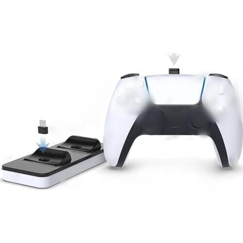 New For PS5 Controller Charger Dual USB Charging Dock Station Detachable Charging Port Stand for Playstation 5 Wireless Gamepad