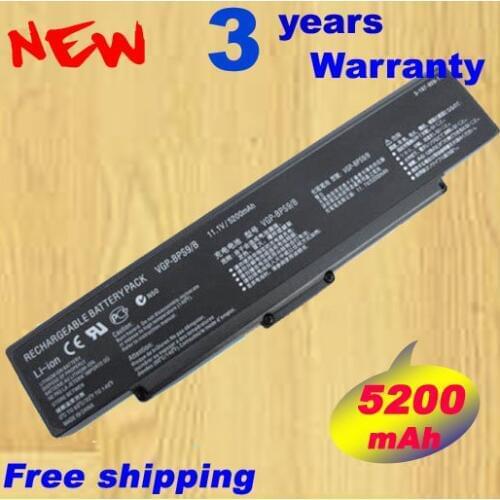 New BPS9 BPS9/B VGP-BPS9 BPS9A/B VGP-BPL9 VGP-BPS9/B VGP-BPS10 BATTERY BLACK + Free Shipping