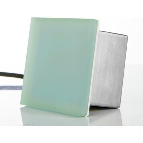 Outdoor garden landscape underground recessed 10x10cm glass shelf led brick light