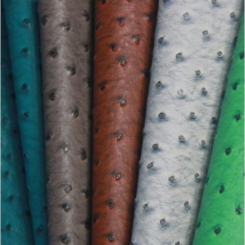 10 yards roll Wear-resistant PU leather ostrich pattern artificial leather sofa furniture clothing decoration leather fabric