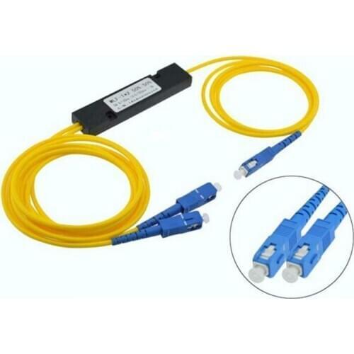 SC/ UPC 1x2 PLC Fiber Optic Splitter,Cassett Fiber Optical Splitter or ABS PLC Splitter,Single Mode 2.0mm,SC FC LC ST Connector
