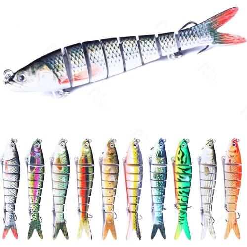 1 Pcs 27g 13.7cm Sinking Wobblers Pike Fishing Lure Hard 6-Segments Jointed Bait Artificial Lure Crankbait Fishing Swimbait