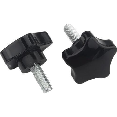 10pcs M4 M5 M6 M8 M10 M12 Thread Star Shaped Head Thread Clamping Screw Bolt Knob For Industry Equipment Plastic Carbon Steel