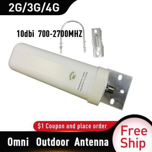 360°outdoor antenna 2G GSM 3G WCDMA 4G LTE DCS Mobile Phone Signal Booster Antenna 10dBi External Cellphone omni Outdoor Antenna