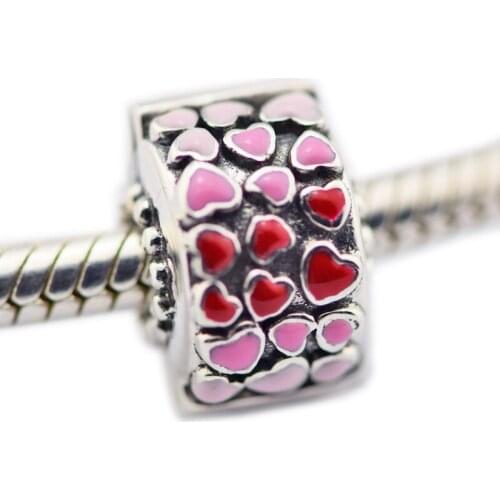 925 Sterling Silver Jewelry Burst of Love Clip Charm Mixed Enamel Fits Brand Original Bracelet For Women Gift pulseras mujer