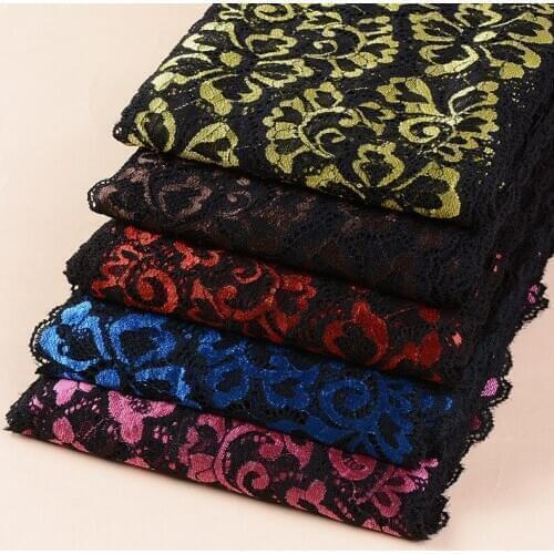 10Meters/Lot Elastic Lace Ribbon Embroidered African Lace Fabric Stretch Elasticity Lace Trim Clothing accessories lace applique