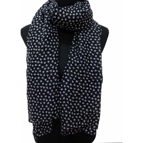 10pcs/lot Small Loving Heart Print Womens Long Scarf, Free Shipping