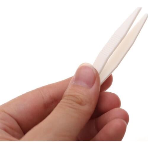 12pcs 2" Plastic Tweezers Clips For Eyelid Tape Sticker Tool Fuse Beads Facial Mask Contact Lens Pill Food Grade