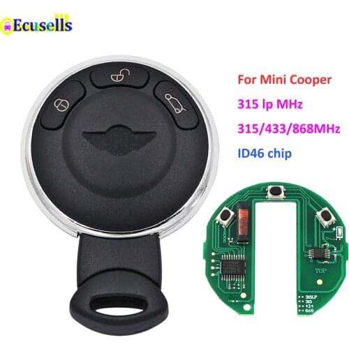 3 Button Remote Key CAS System For BMW Mini Cooper 315LP MHZ 315mhz 433mhz 868MHz with ID46 chip