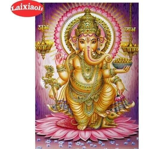 Diamond painting diy ganesha hindu god 5D embroidery cross stitches full drillHome mosaic Decor diamond painting wallpaper