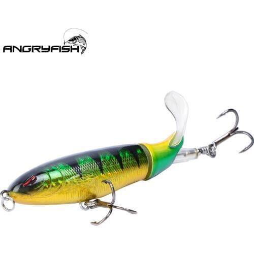 ANGRYFISH Hot Sale 1pcs 100mm 13g Fishing Lures Whopper plopper Fishing Artificial Bait 8 Colors