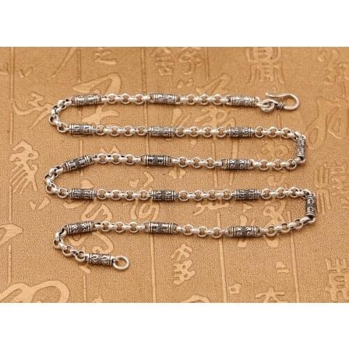 4.5mm Solid 925 Sterling Silver loop link Necklace Chain Men Women Jewelry gift A5043