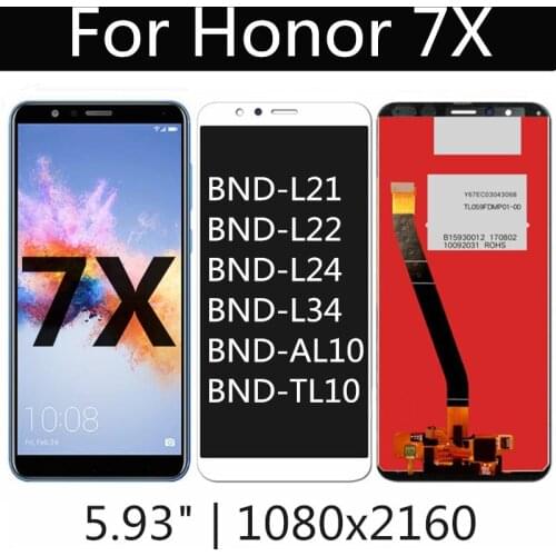 For Huawei Honor 7X BND-L21 L22 L24 L34 BND-AL10 BND-TL10 LCD Display Touch Screen Digitizer Assembly Replacement