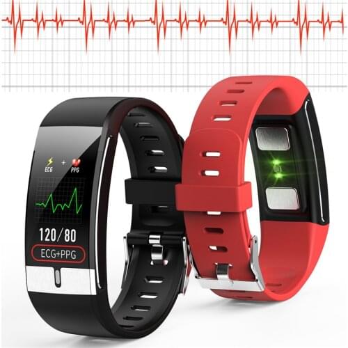 Fitness Tracker Bracelet E66 Body Temperature ECG Smart Bracelet Heart Rate Monitor Smart Watch Music Control Sport Band VS T1