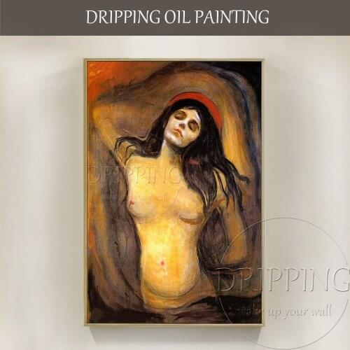 Artist Hand-painted High Quality Madonna Portrait Oil Painting Reproduction Edvard Munch Madonna Sexy Nude Figure Oil Painting