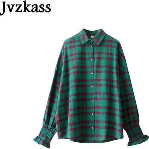 Jvzkass Women's Plaid Shirts