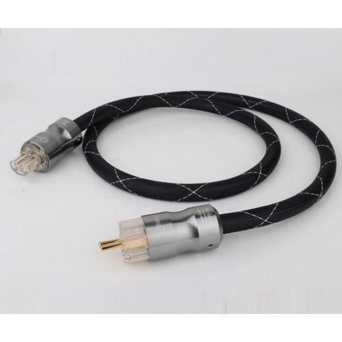 Preffair 10AWG Power Cable Cord Schuko Mains Power Cord Audiophile HIFI EU Gold Plated Plug