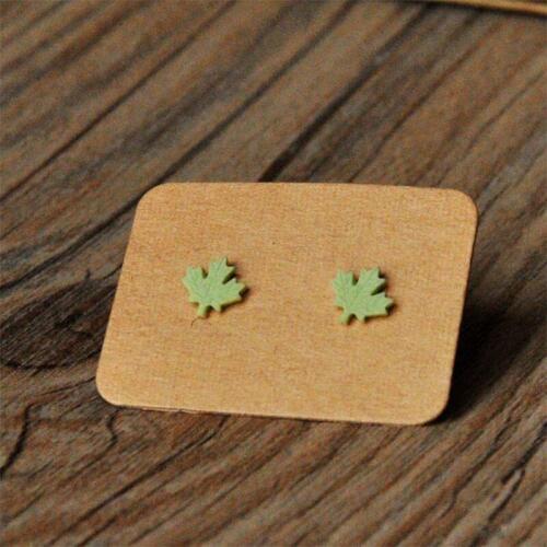 Jingdezhen Ceramic Stud Earring Jewelry Maple Leaf Shape Cute Earrings Green White Pink Earring Ear Accessories Fashion Jewelry