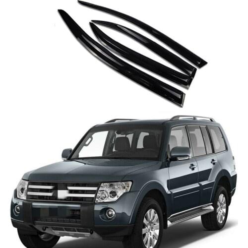For Mitsubishi Pajero V73 V75 V93 V97 2006-2019 Window Visor Side Wind Deflector Vent Shade Raincoat Shelter Smoke Tinted Guard