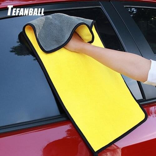 Microfiber Car Care Polishing Wash Towels Plush Washing Drying Towel Strong Thick Plush Polyester Fiber Car Cleaning Cloth