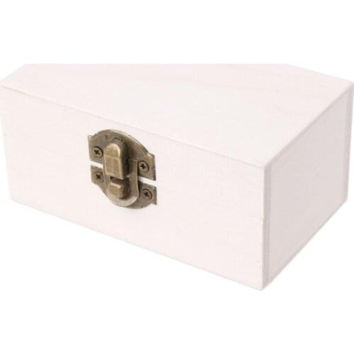 Fashion Wooden Jewelry Box Lock Up Makeup Organizer Tray Crafts Storage Case
