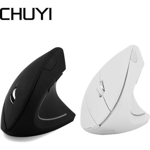 CHUYI Ergonomic Vertical Mouse 2.4G Wireless Optical Gaming Mouse 1600DPI 5D USB Computer Gamer Mice With Mousepad For PC Laptop